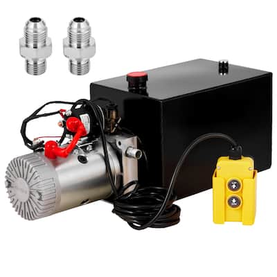 Electric 12V Single Phase Hydraulic Power Unit with 12L Steel Tank