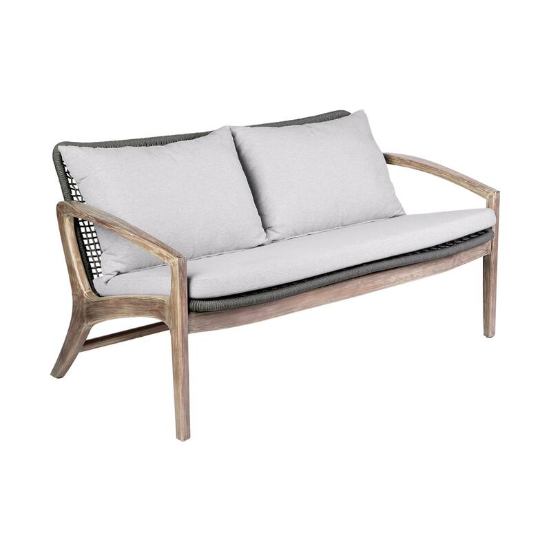 Brighton Solid Wood and Rope 4-Piece Chat Set