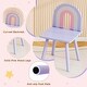 preview thumbnail 29 of 29, Costway Kids Vanity Table and Chair Set with Cloud-shaped Mirror Open - See Details