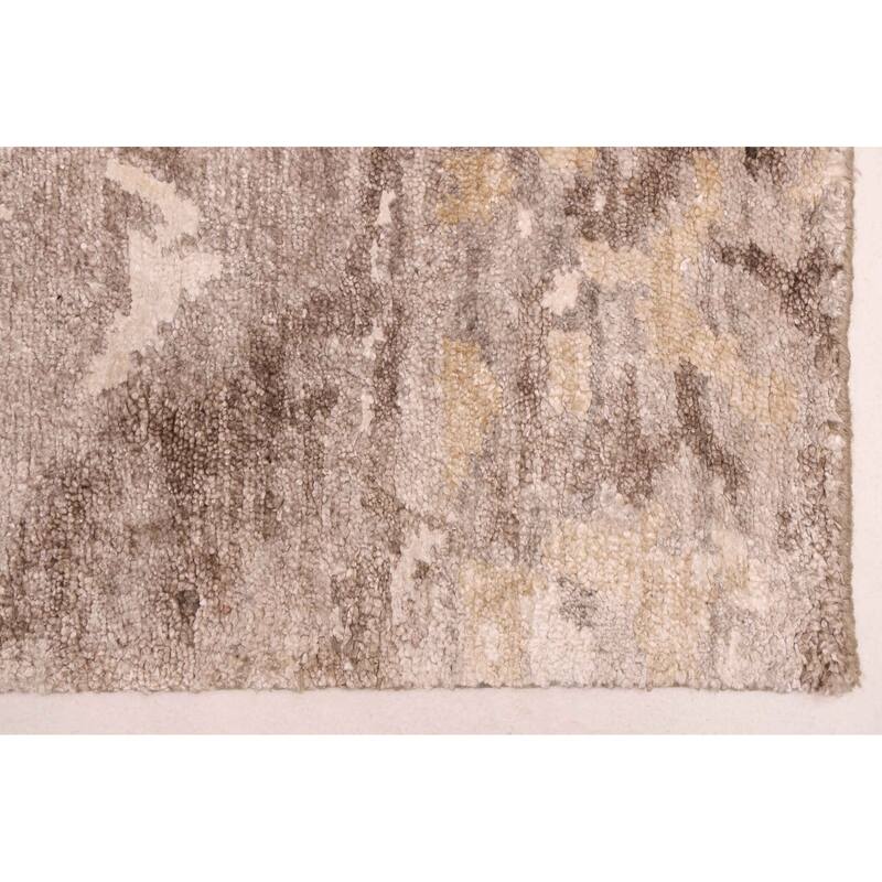 ECARPETGALLERY Hand-knotted Legacy Grey Silk Rug - 6'7 x 9'7