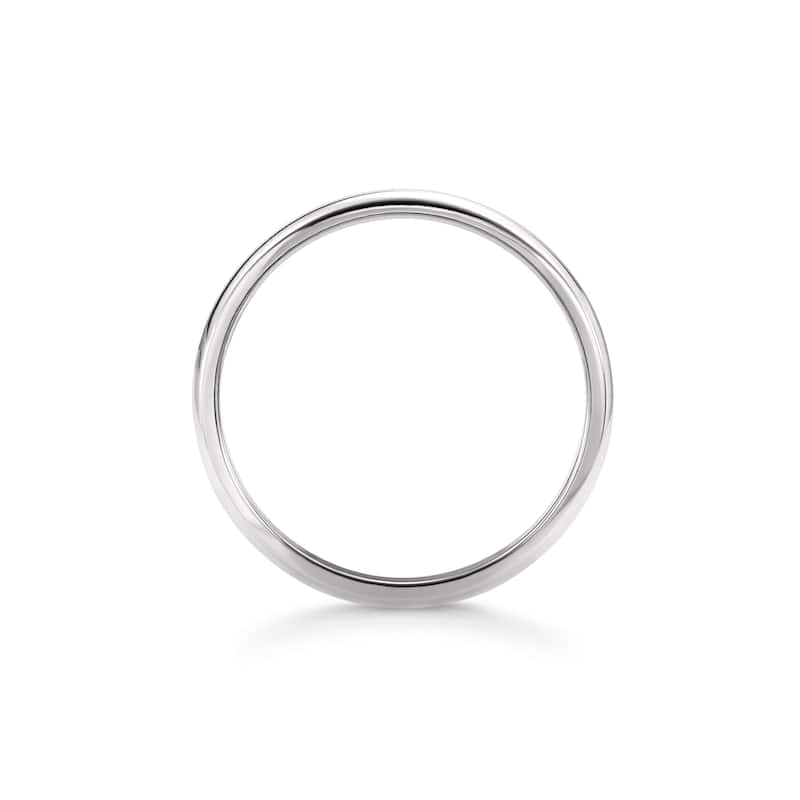 Clover White Gold High-Polish Classic Wedding Band 2-3mm