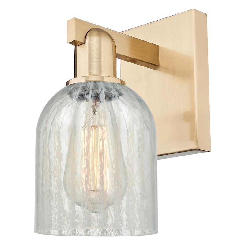 Innovations Lighting 716-1W-11-5 Caledonia Sconce Caledonia 11" Tall - Champagne Bronze / Mouchette