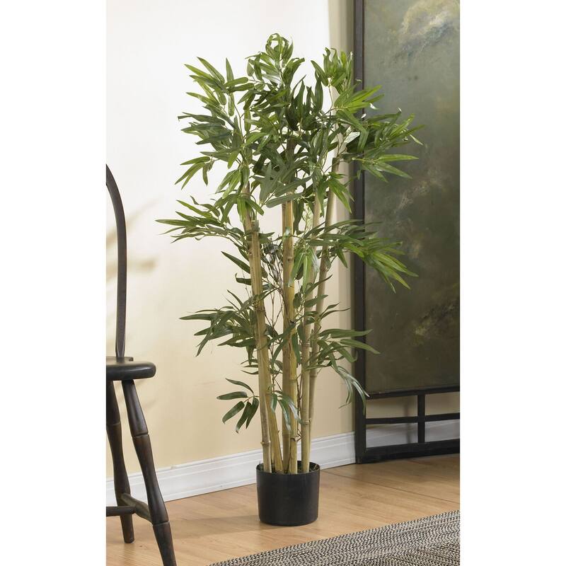 Bamboo Silk Tree with Planter - 3ft Faux Tree, Elegant Home Decor, Realistic Greenery for Living Room, Office, Bedroom - 3ft.