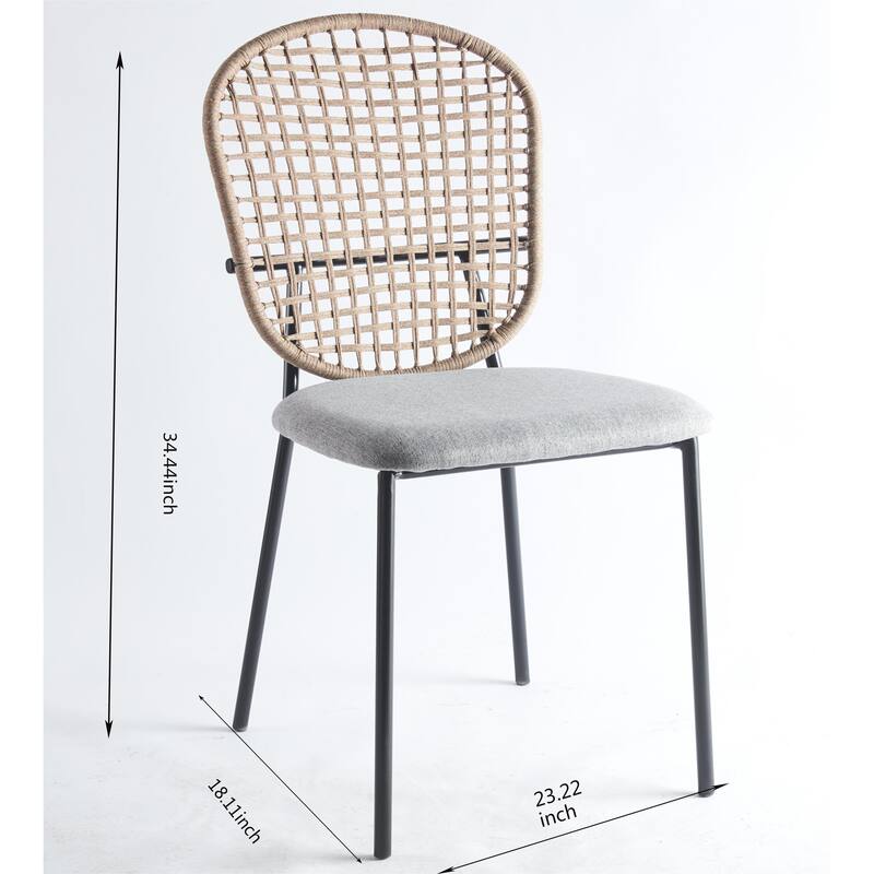 4-Piece Armless Dining Chair Set, Modern Mesh Back Accent Chair, Office/Kitchen Side Chair