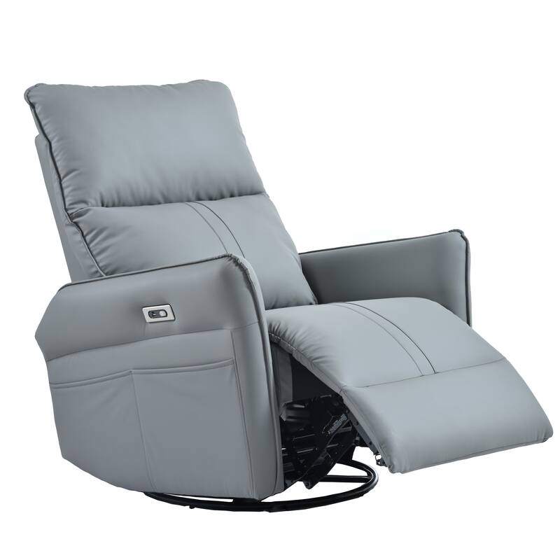 Power Swivel Rocker Recliner Chair for Adults, 270 Swivel Rocking Recliner Chair, Single Sofa Recliner for Living Room