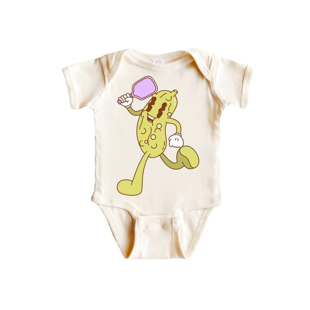 Pickleball Pickle Retro - Baby Boy Girl Clothes Infant Bodysuit Funny Cute Newborn