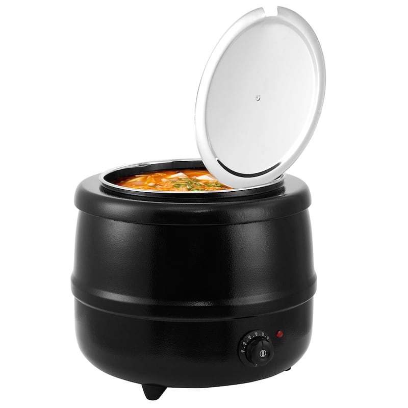Portable Electric Drum-Type Soup Food Warmer for Restaurant, Buffet, Catering - 13.7Qt