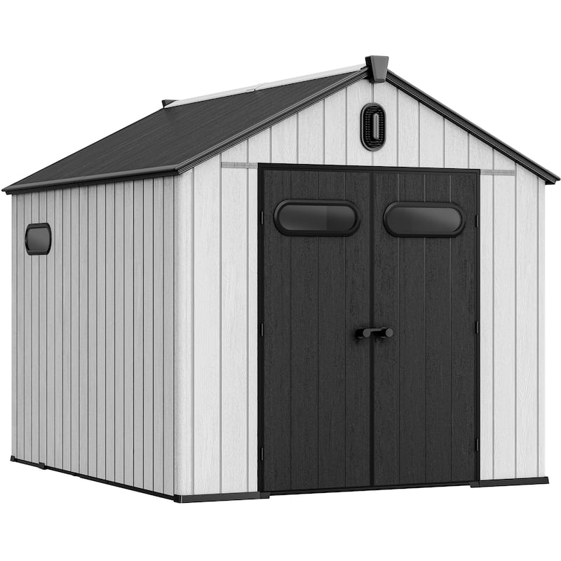Moasis 8 ft. W x 8 ft. D / 8 ft. W x 10 ft. D Plastic Storage Shed -  8 ft. W x 10 ft. D