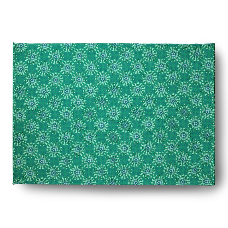 Sun Tile Rug - Kelly Green - 4' x 6'
