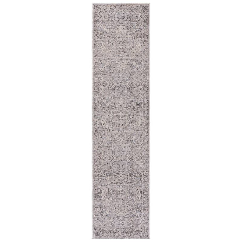 SAFAVIEH Miranda Herdis Traditional Rug - 2' x 8' Runner - Grey/Ivory