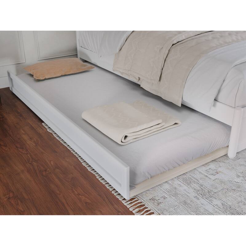 Felicity Platform Bed with Panel Footboard and Twin XL Trundle