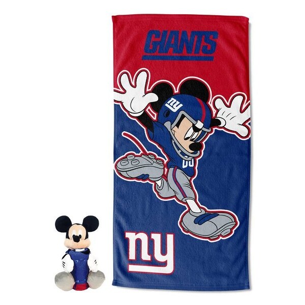 Disney NFL Mickey Splash Hugger Beach Towel Set - Bed Bath