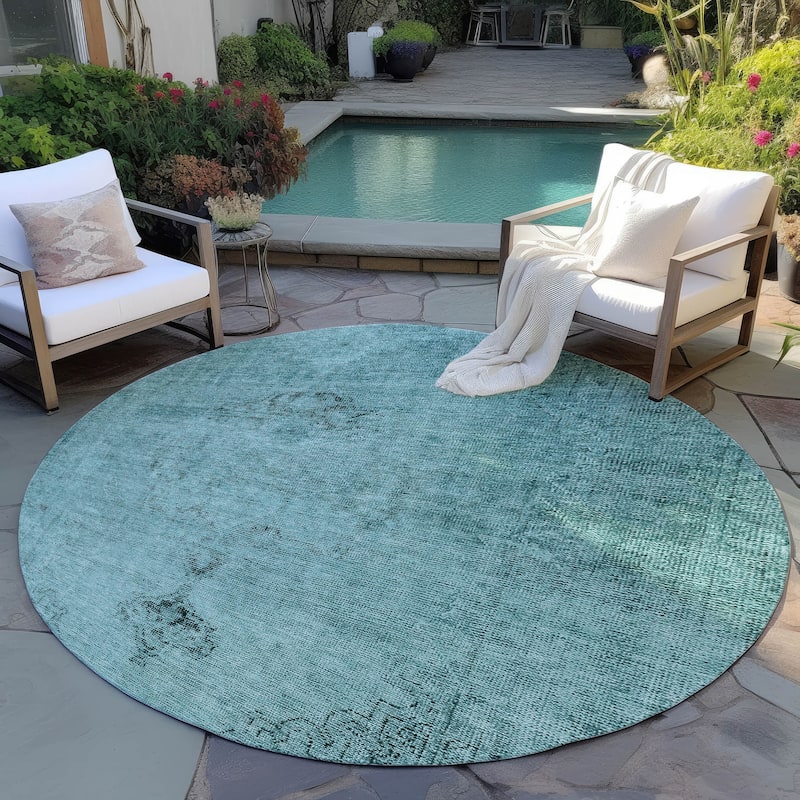 Machine Washable Indoor/ Outdoor Chantille Traditional Vintage Rug