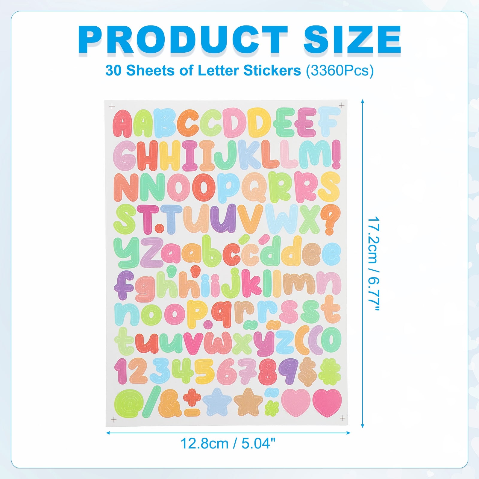 Letter Stickers, Small Vinyl Letter Number Stickers for Mailbox Poster Board Scrapbooking Bottle Classroom Decor