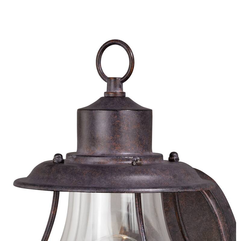 Vaxcel Lighting Dockside 1 Light Outdoor Wall Sconce with Clear Glass
