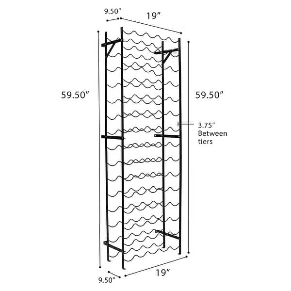Freestanding Metal Wine Rack Up to 150 Wine Bottles Bed Bath