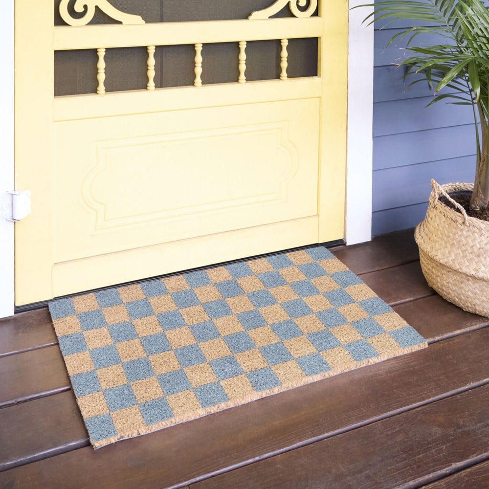 Checkerboard Geometric 18" x 30" Doormat - 18" x 30"
