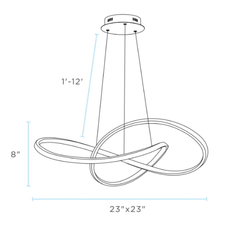 Bucharest Dimmable Integrated LED Chandelier - N/A