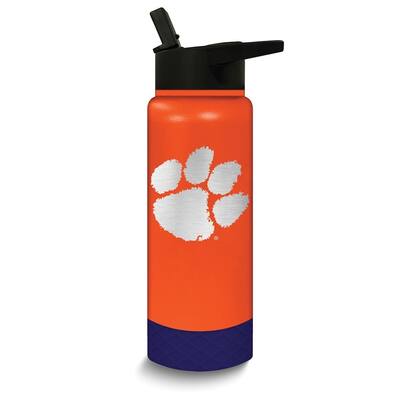Collegiate Clemson University Stainless Steel Silicone Grip 24 Oz. Water Bottle