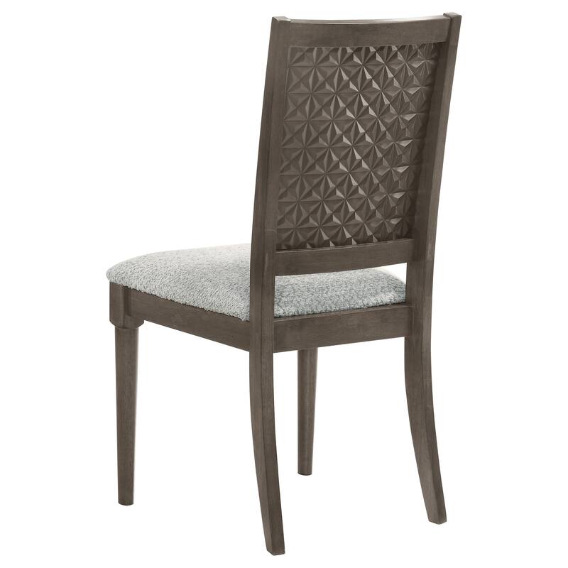 Perkins Dark Brown Upholstered Dining Side Chair (Set of 2)