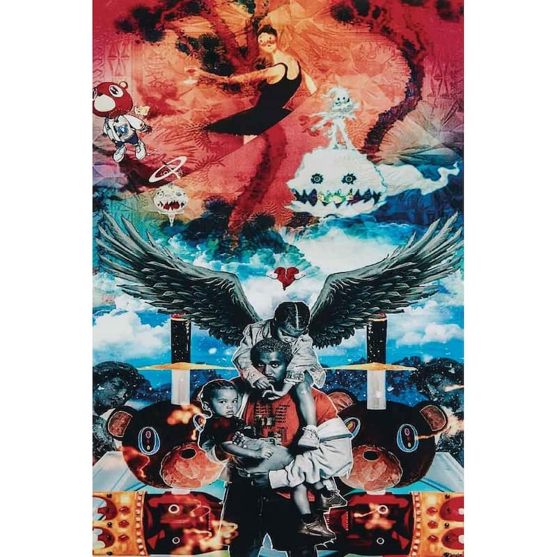 Kanye West Album Collage Art Poster - 24 x 36 Inch