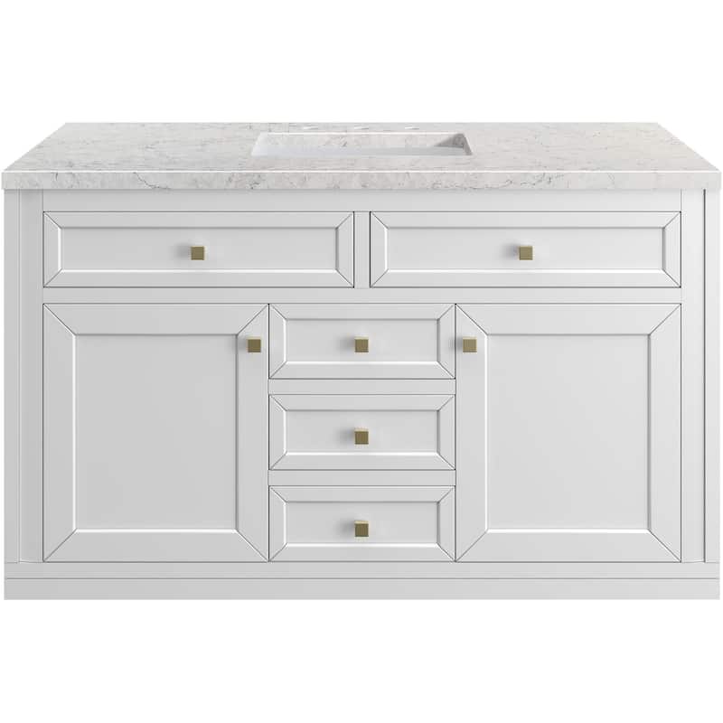 James Martin Vanities 503-V48-FEJP Chicago 48" Free Standing Single - Glossy White