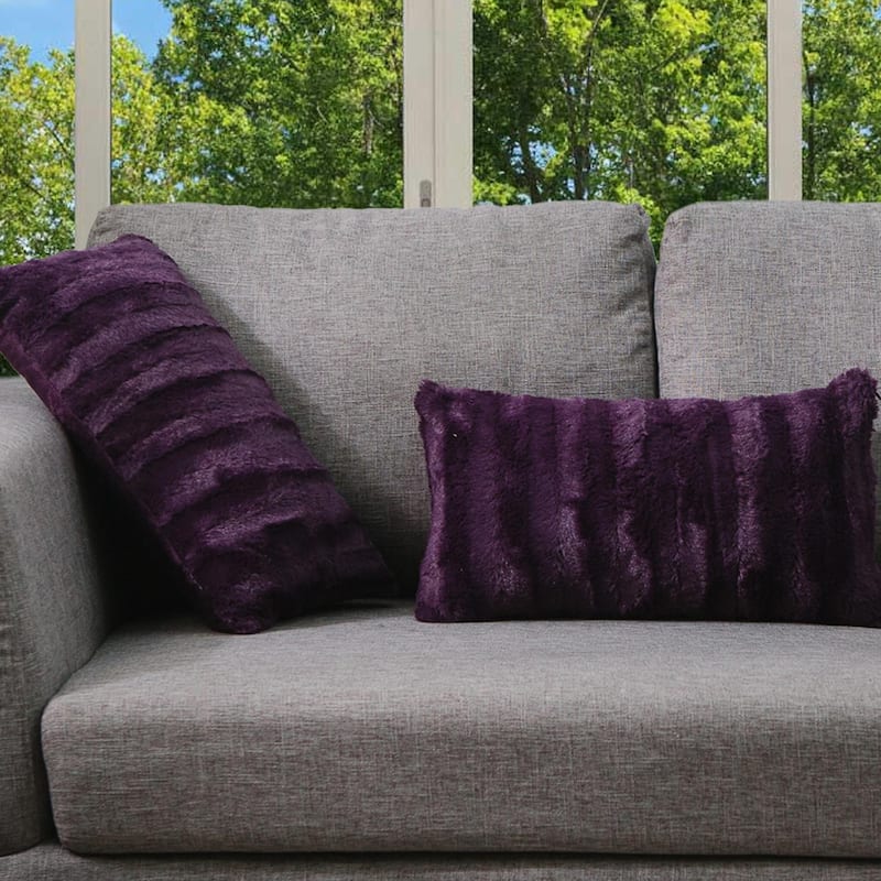 Cheer Collection Decorative Throw Pillows (Set of 2) - Purple