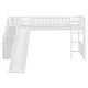preview thumbnail 27 of 28, Twin Size Solid Wood Loft Bed with Stairway, Convertible Ladder, Slide, 2 Drawers for Storage, and Guardrails