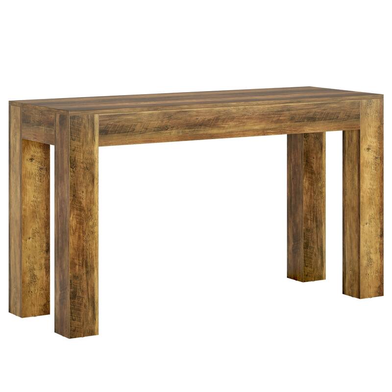 63" Rectangular Dining Table, Wooden Kitchen Table for Family Meals, Apartment & Small Spaces