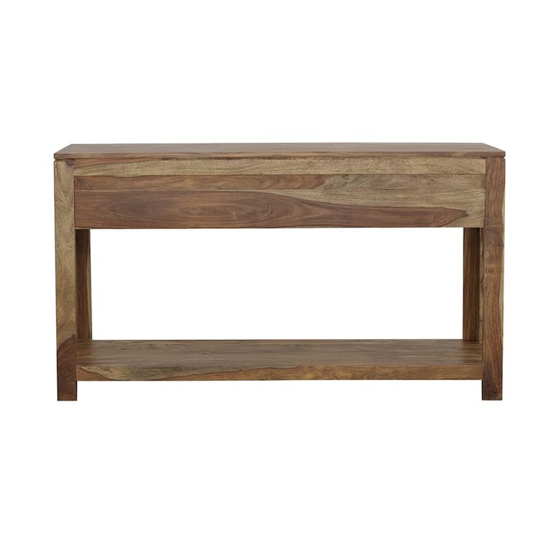 Esther 3-drawer Wood Console Table Grey Sheesham
