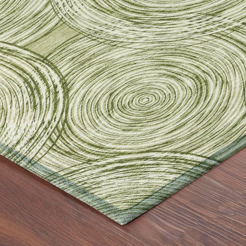Machine Washable Indoor/ Outdoor Modern Pune Chantille Rug