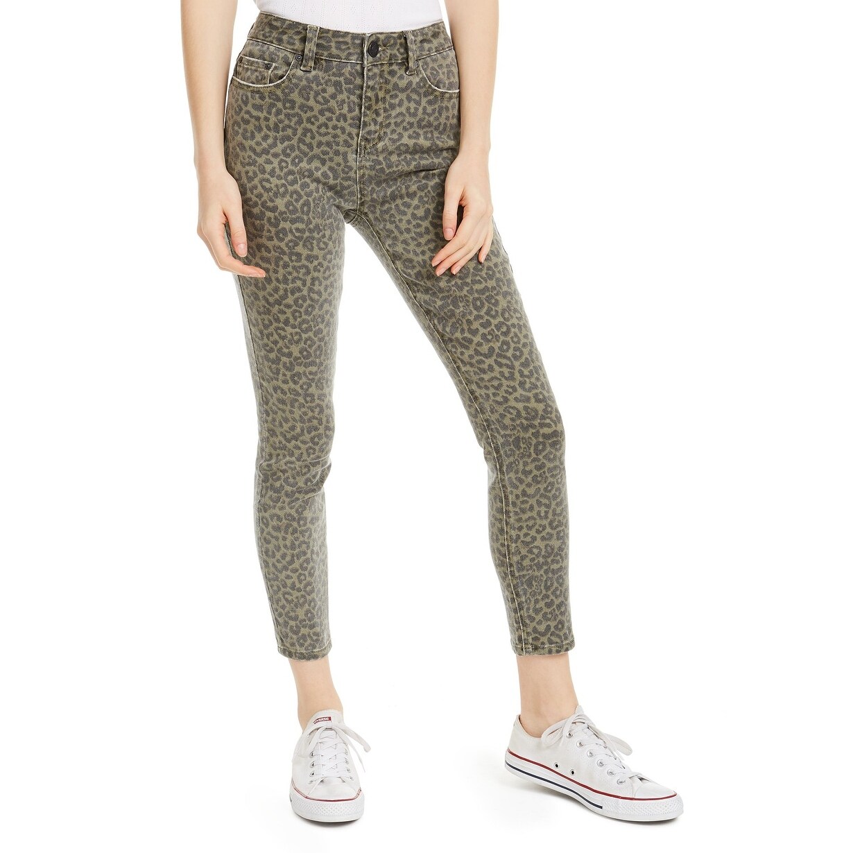 High Rise Wide Leg Distressed Jeans 