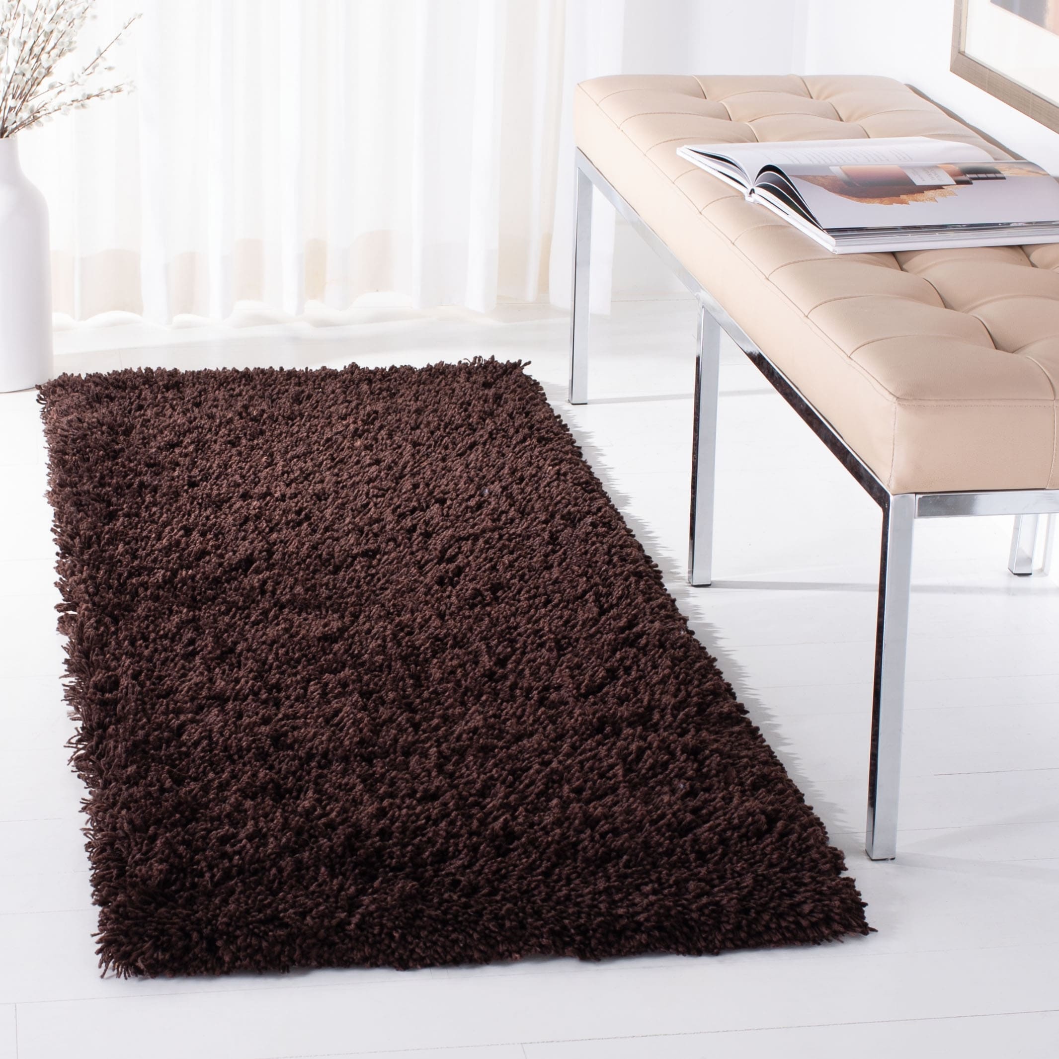 SAFAVIEH Handmade Classic Shag Nakhshun Rug