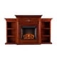 preview thumbnail 4 of 15, SEI Furniture Gracewood Hollow Womack 70-inch Mahogany Electric Fireplace with Bookshelves