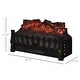 preview thumbnail 3 of 7, Electric Fireplace Log Insert with Realistic Ember Bed, Fireplace Heater with Remote Control, and 8H Timer, 1500W, Black
