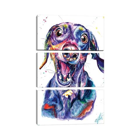 iCanvas "Catching Dog" by Yubis Guzman 3-Piece Canvas Wall Art Set