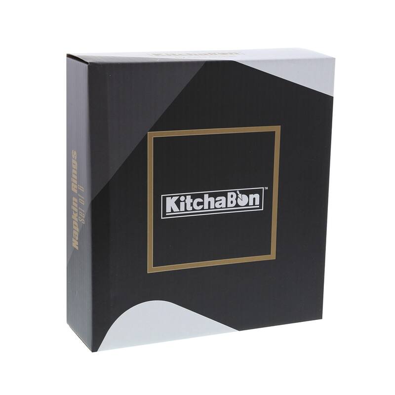 KitchaBon Rooster Gold Napkin Rings for Table Decor - Set of 6 - 2.5 x 1.75 x 1.65 inches
