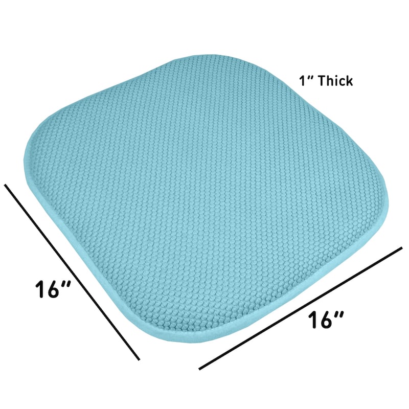 16-in. Square Non-slip Memory Foam Seat Cushions (2 OR 4) - 16 X 16