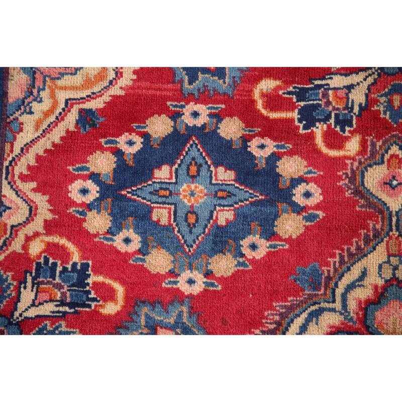 Kerman Persian Vintage Runner Rug Hand-Knotted Wool Carpet - 3'5" x 6'6"
