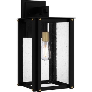 Matte Black One Light Outdoor Wall Mount from the Robbins Collection