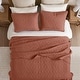 preview thumbnail 27 of 110, Madison Park Quebec Embroidered Reversible Oversized 3-piece Solid Texture Bedspread Quilt Set with Matching Shams