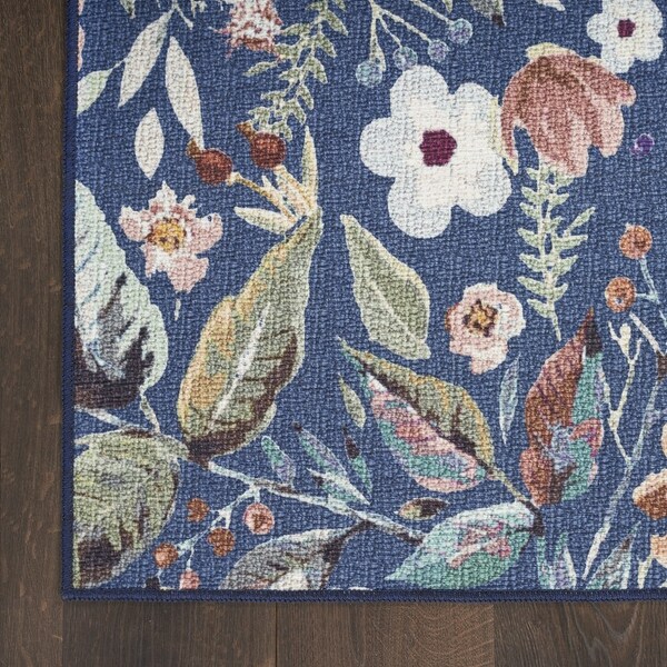 Nudaz Power Loomed Floral Non Skid Area Rug By HomeRoots - 8' x 10