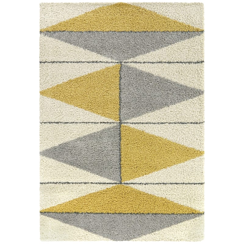 Balta Levine Modern Geometric Shag Area Rug - 6'7" x 9' - Yellow