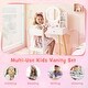 preview thumbnail 9 of 7, White Vanity Set with Lighted Mirror and Storage Drawers Perfect for Kids - 27.5" x 13.5" x 41.5"