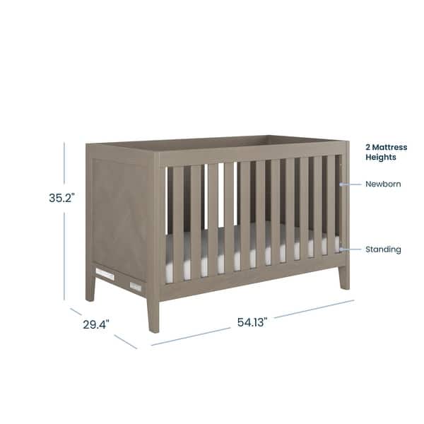 dimension image slide 1 of 2, Child Craft Kieran Euro 3-in-1 Convertible Crib