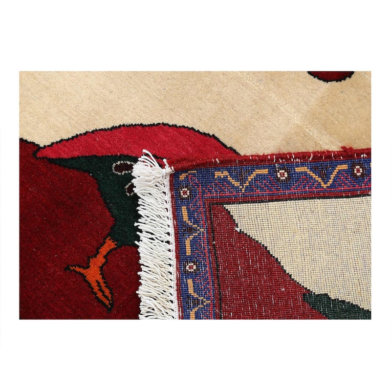 Fine Hand knotted Persian Shiraz rug 1'9'' X 3' - 1'09'' x 3'