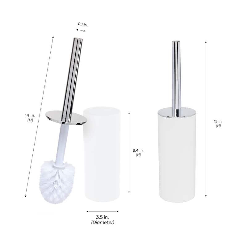Bath Bliss Soft Touch Toilet Brush Set in Matte Black