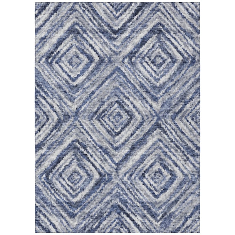 HomeRoots Geometric Transitional Rectangle Outdoor Rug