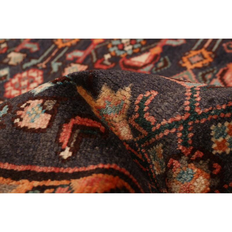 ECARPETGALLERY Hand-knotted Andelz Dark Navy Wool Rug - 3'4 x 11'0