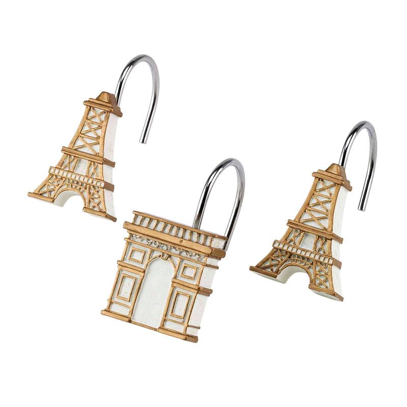 Avanti Linens Paris Botanique Shower Hooks - White